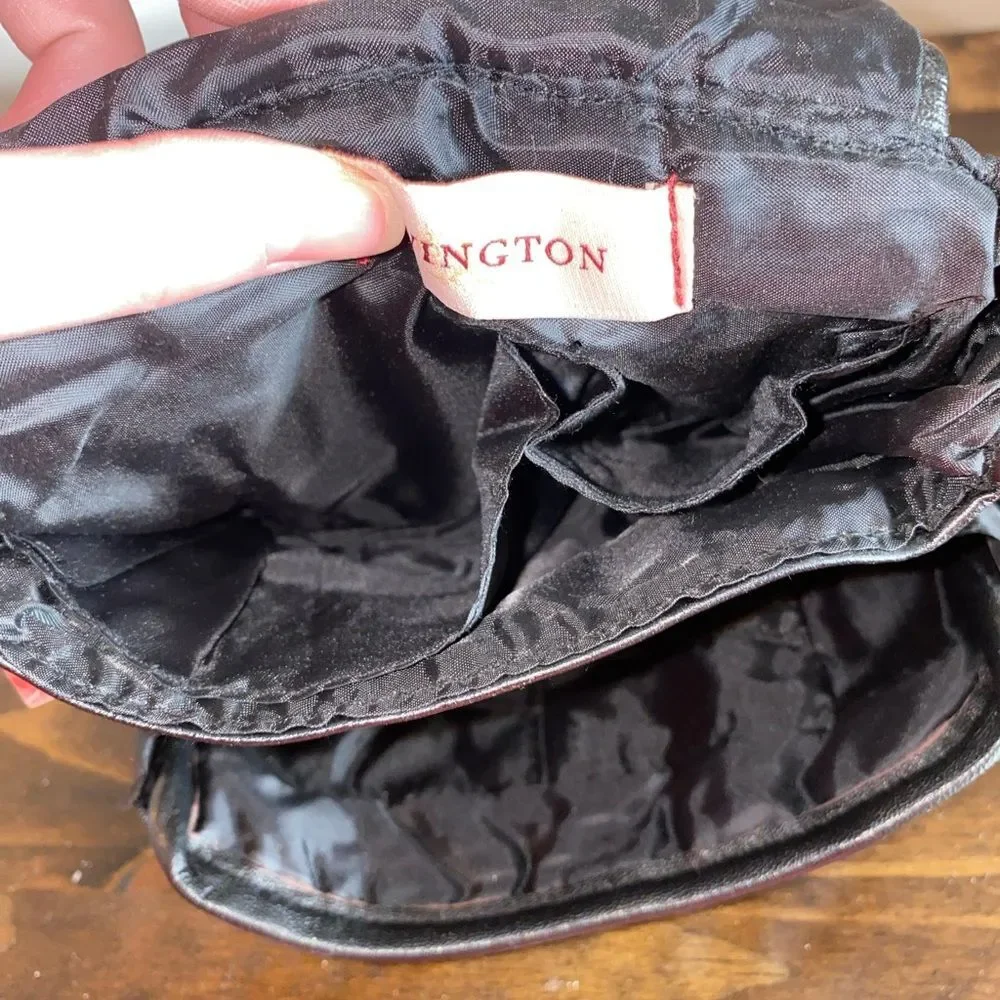 Covington Black Leather Messenger Bag NEW